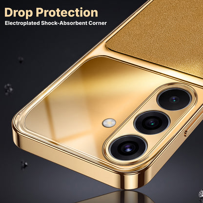 Samsung Galaxy A36 5G Royal Touch Apple Gold Electroplated Glass Phone Back Case