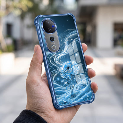 Vivo V40 Pro 5G Blue Rose Airbags Printed Back Case