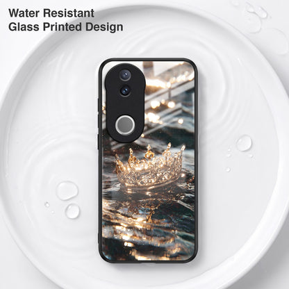 Vivo V50 5G Golden Crown Ocean Acrylic Glass Back Case