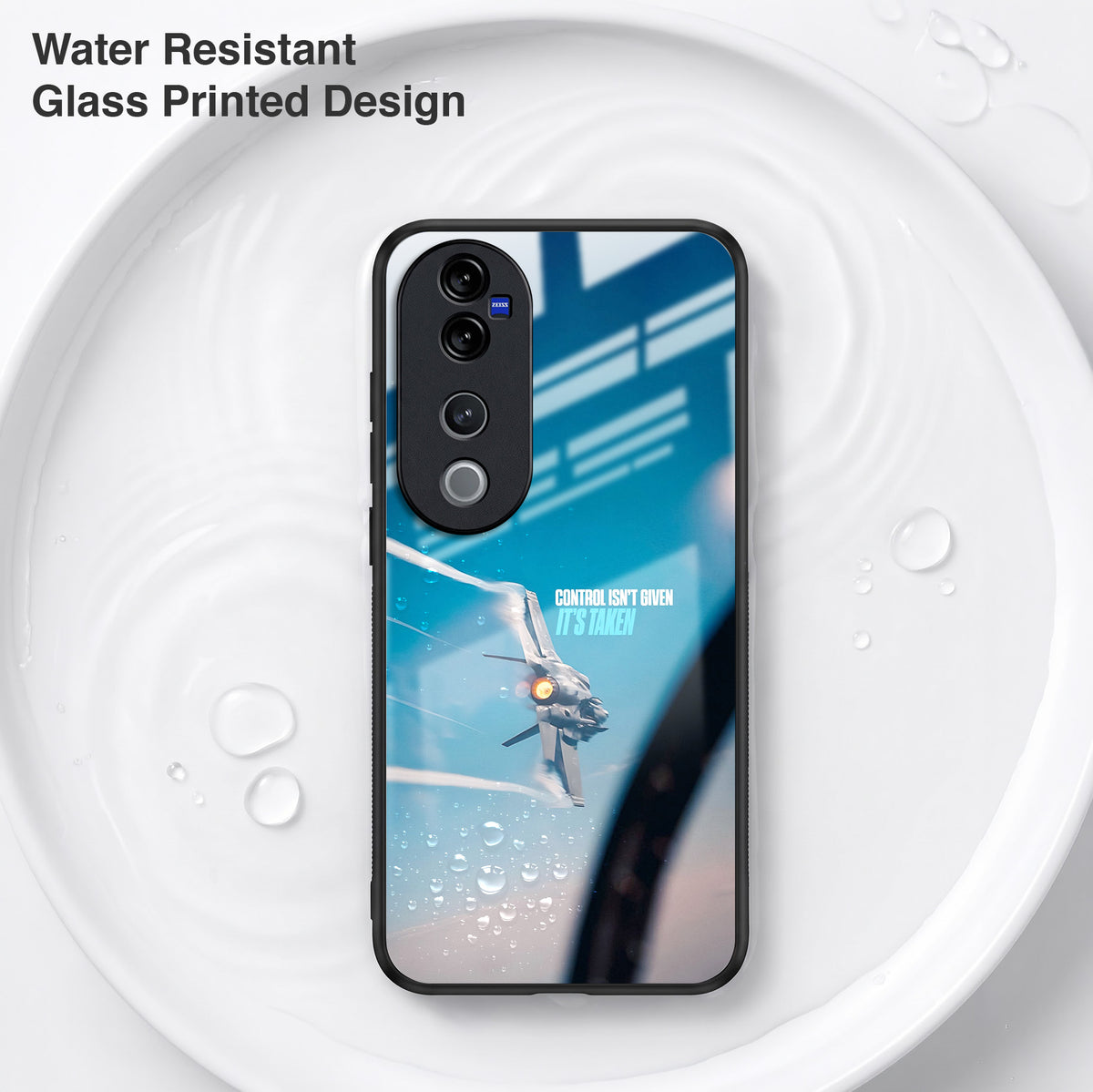 Vivo V40 Pro 5G Fighter Jet Control Acrylic Glass Back Case