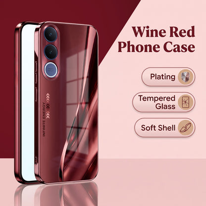 Vivo V70 FE 5G Infinity Energy Burgundy Electroplated Glass Back Case