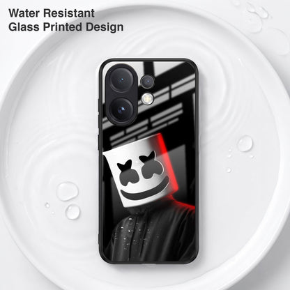 Vivo V60 5G Premium Acrylic Shockproof Glass Back Case (Mask Dark)