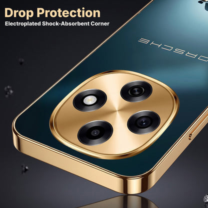 OPPO F31 Pro 5G Porsche Luxury Gold Electroplated Glass Phone Back Case