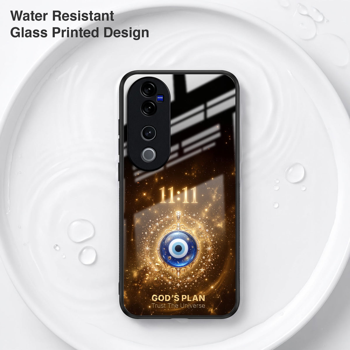 Vivo V40 Pro 5G God’s Plan Evil Eye Acrylic Glass Back Case