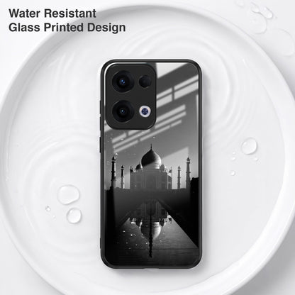Oppo Reno 13 5G Premium Acrylic Shockproof Glass Back Case (Taj Mahal)
