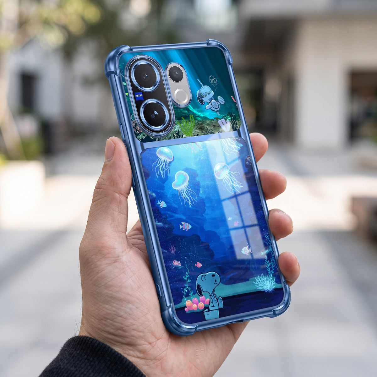 Vivo V60 5G Mystic Jellyfish Dual-Tone Transparent Airbags Case
