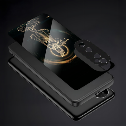 Vivo V40 Pro 5G Premium Acrylic Shockproof Glass Back Case (Krishna Flute)