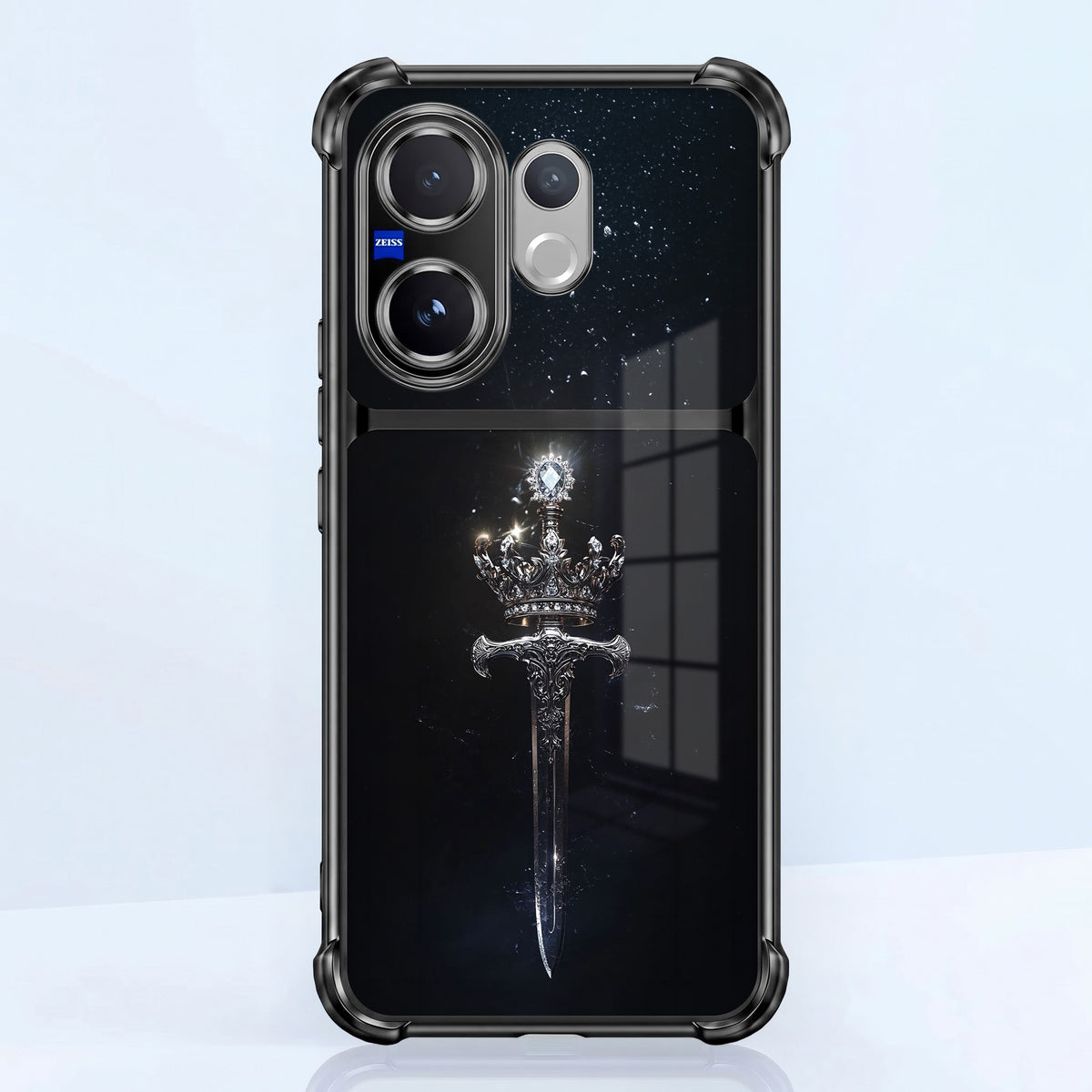 Vivo V60 5G Royal Crown Sword Dual-Tone Transparent Airbags Case