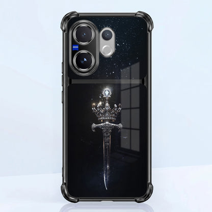 Vivo V60 5G Royal Crown Sword Dual-Tone Transparent Airbags Case