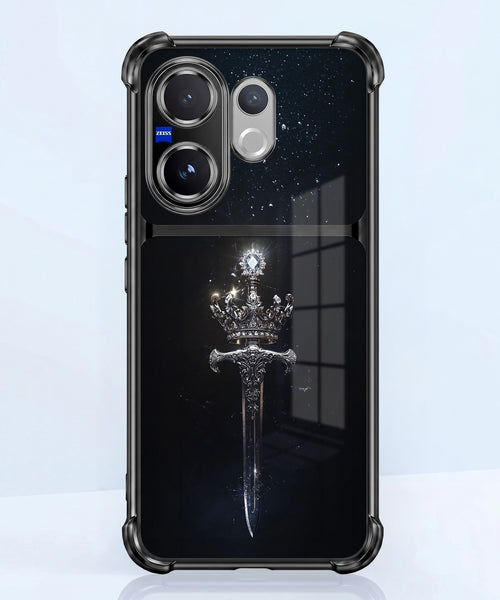 Vivo V60 5G Royal Crown Sword Dual-Tone Transparent Airbags Case
