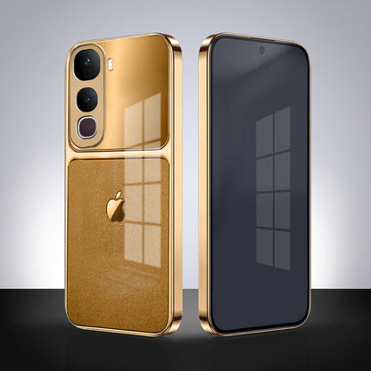 Vivo Y400 Pro 5G Royal Touch Apple Gold Electroplated Glass Phone Back Case