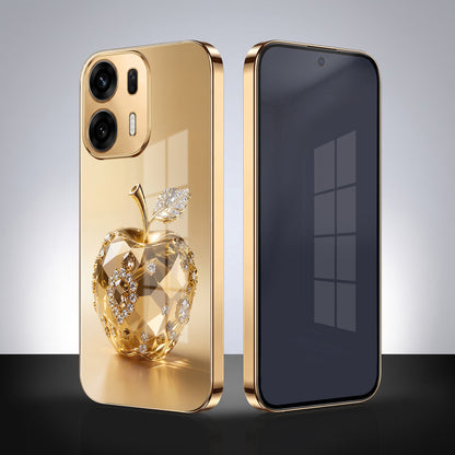 Oppo K14 Plus 5G Golden Apple Gold Electroplated Glass Phone Back Case
