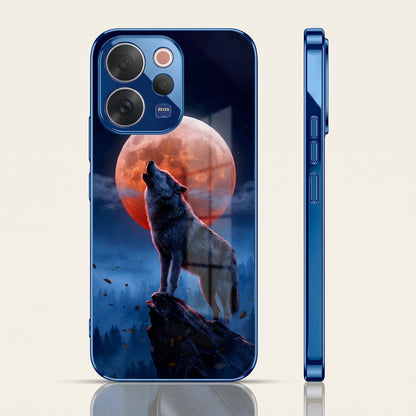 Vivo V70 5G Lunar Wolf Blue Electroplated Glass Phone Back Case