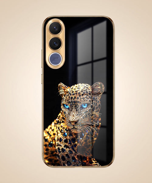 Vivo V70 FE 5G Panther Gold Electroplated Glass Phone Back Case