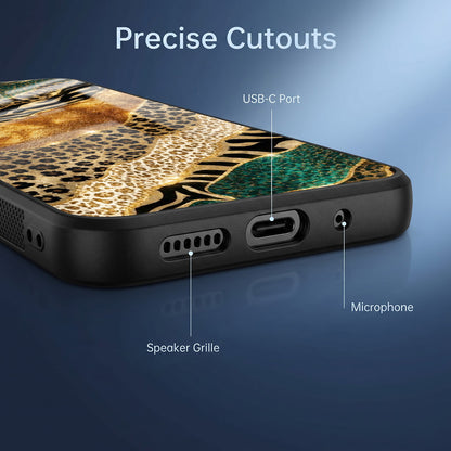 Vivo V50 5G Golden Leopard Acrylic Glass Back Case