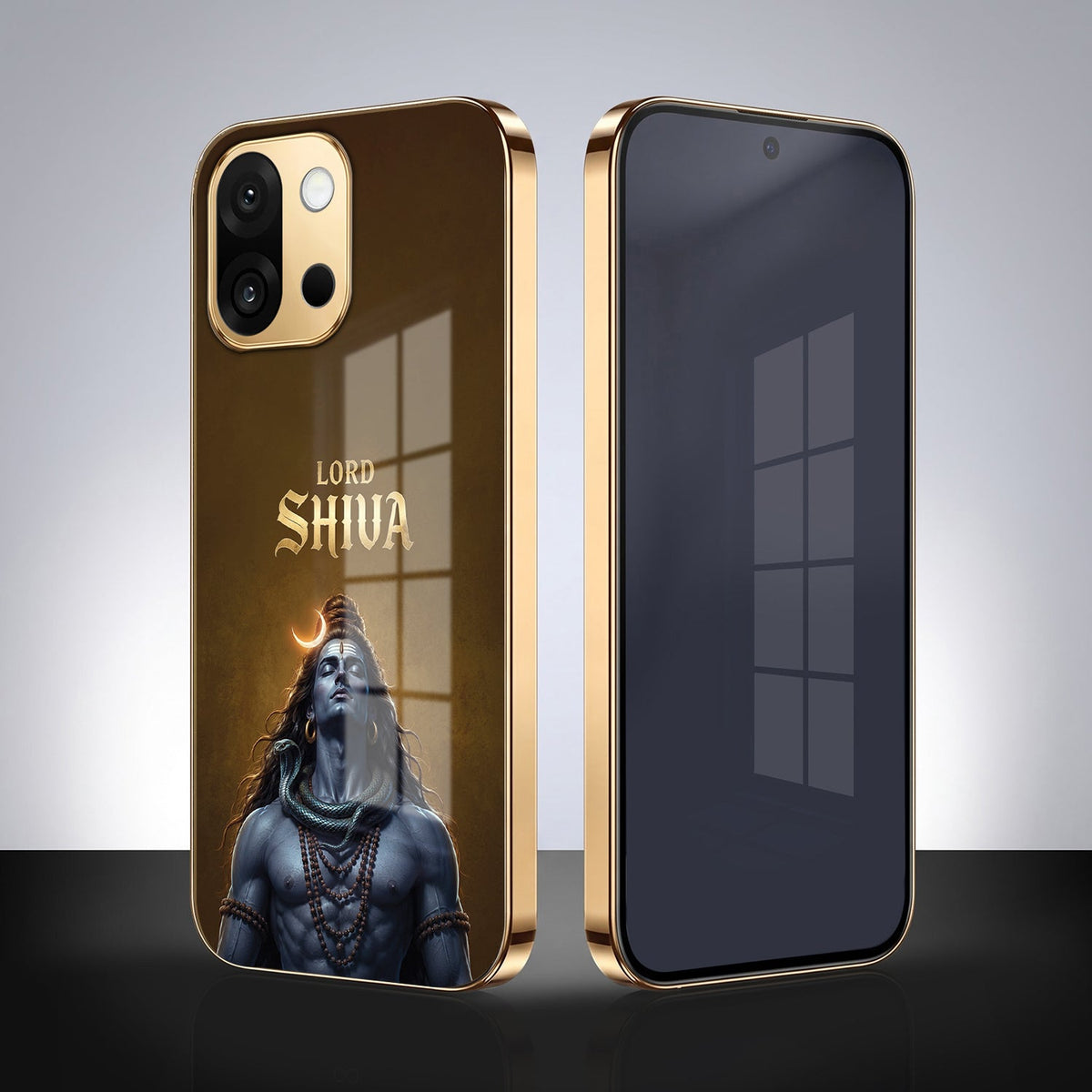 OnePlus 13s 5G Lord Shiva Gold Electroplated Glass Phone Back Case