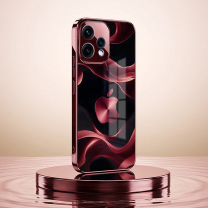 Oppo Reno 15 5G Wave Apple Burgundy Electroplated Glass Back Case