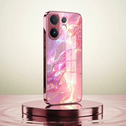 Vivo V60 5G Pearl Aurora Pink Electroplated Glass Phone Back Case