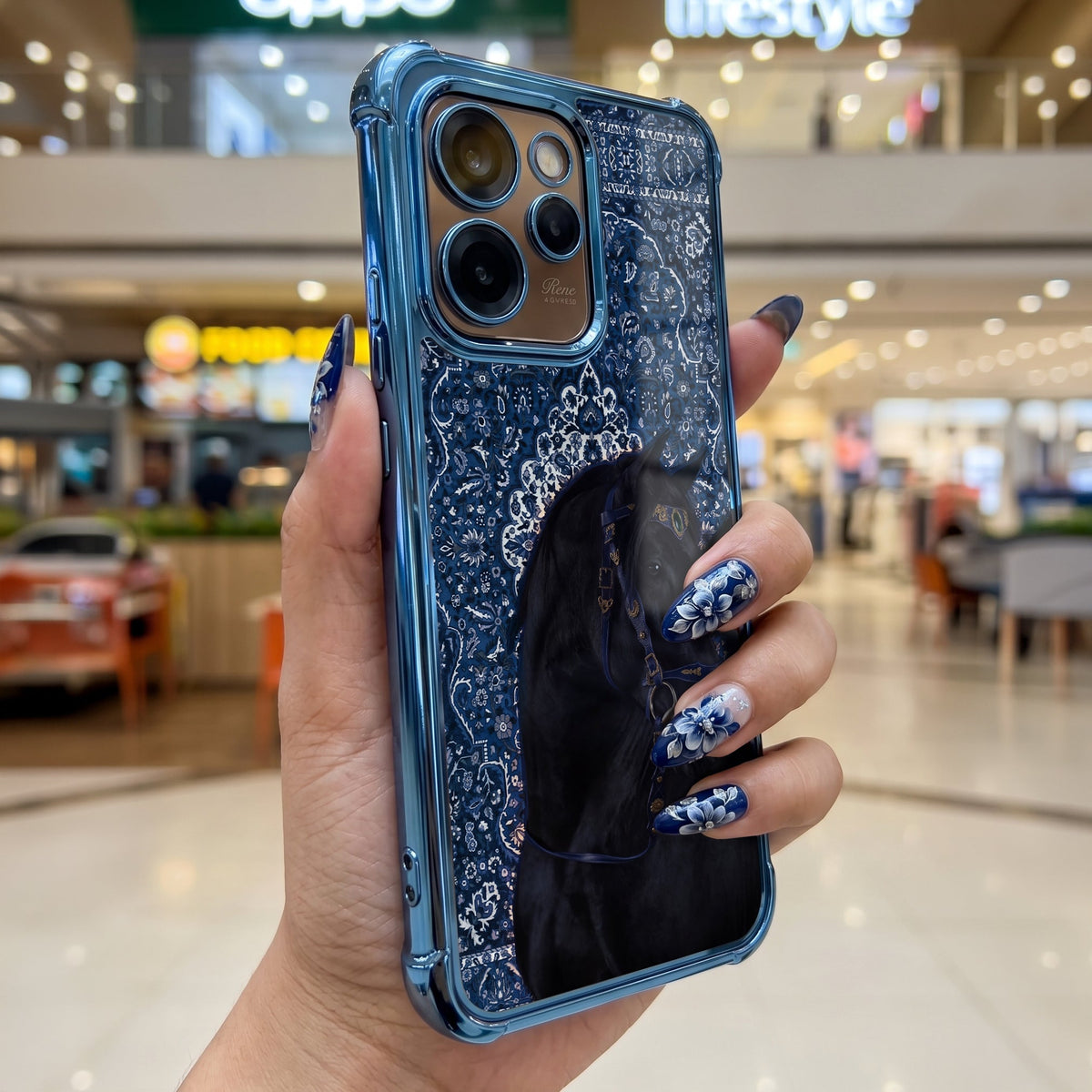 Oppo Reno 15 Pro Mini 5G Premium Royal Horse Airbags Printed Back Case