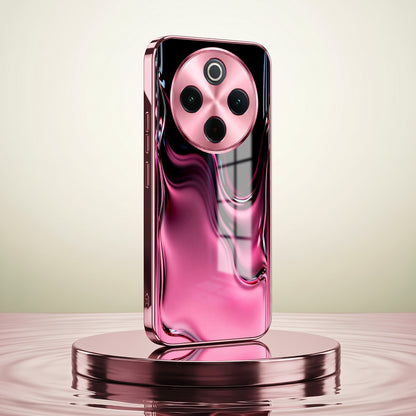 Vivo T4 5G Liquid Wave Pink Electroplated Glass Phone Back Case
