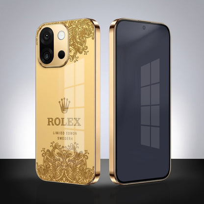 OnePlus 13s 5G Rolex Crown Gold Electroplated Glass Phone Back Case