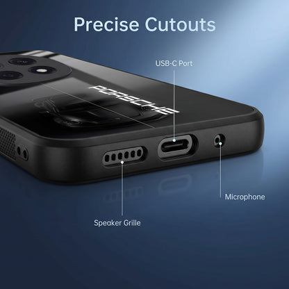 Oppo F29 Pro 5G Premium Acrylic Shockproof Glass Back Case (Black Porsche)
