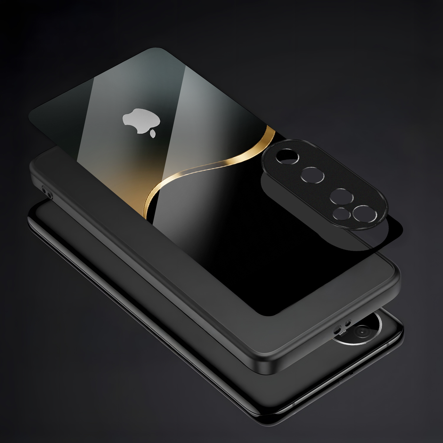 Vivo V40 Pro 5G Premium Acrylic Shockproof Glass Back Case (Apple)