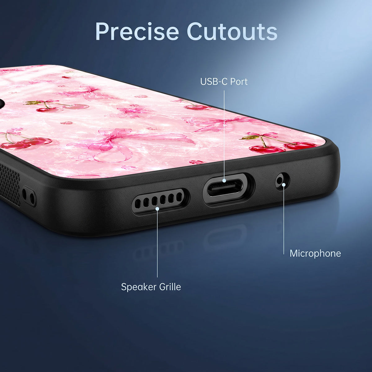 Vivo V50 5G Pink Cherry Blossom Acrylic Glass Back Case