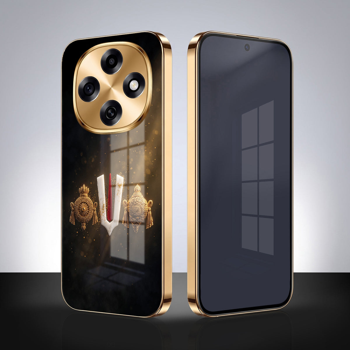 OPPO F31 Pro 5G Royal Heritage Edition Gold Electroplated Glass Phone Back Case
