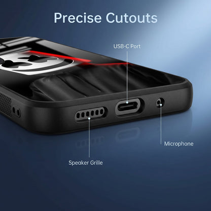 Vivo V60 5G Premium Acrylic Shockproof Glass Back Case (Mask Dark)