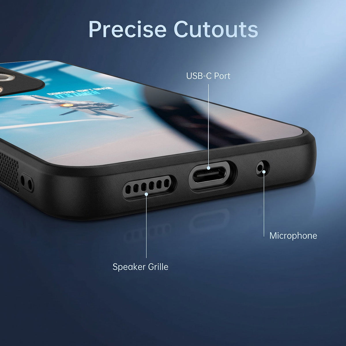 Oppo A5 Pro 5G Fighter Jet Control Acrylic Glass Back Case
