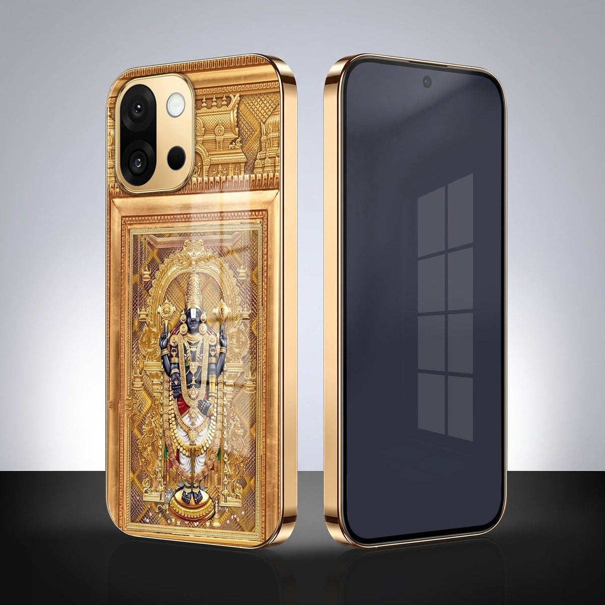 OnePlus 13s 5G Premium Heritage Gold Electroplated Glass Phone Back Case