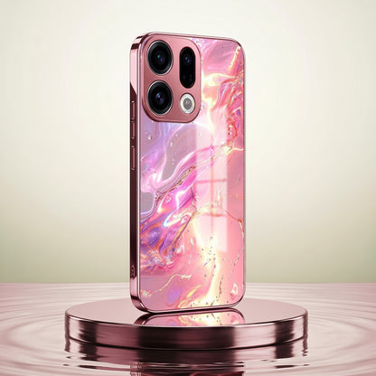 Oppo Find X9 5G Pearl Aurora Pink Electroplated Glass Phone Back Case
