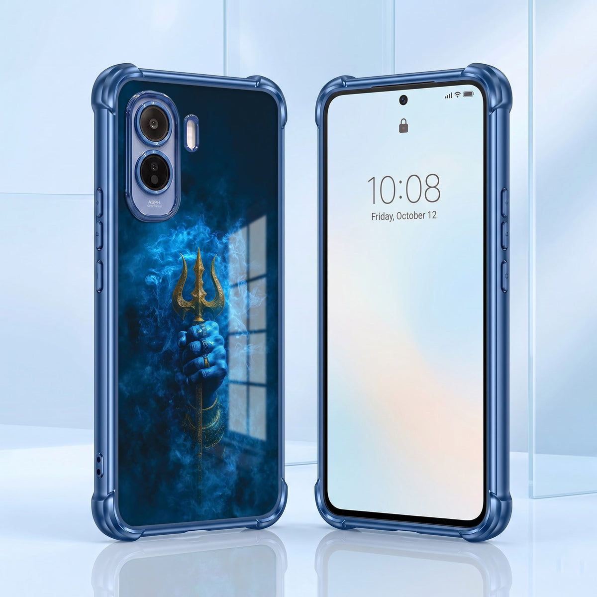 Vivo T5 Pro 5G Premium Golden Trishul Airbags Printed Back Case