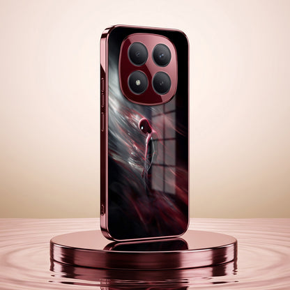 Redmi Note 15 Pro Plus 5G Crimson Spider Burgundy Electroplated Glass Back Case