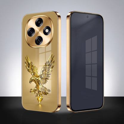 OPPO F31 Pro 5G Golden Eagle Gold Electroplated Glass Phone Back Case