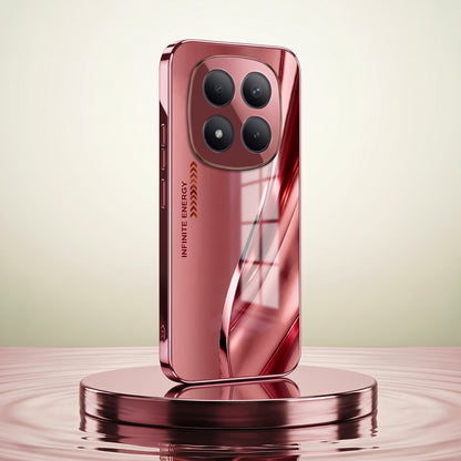Redmi Note 15 Pro+ 5G Luxury Infinity Energy Pink Electroplated Glass Phone Back Case