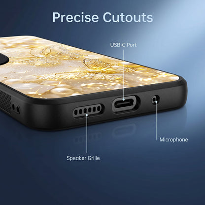 Vivo V40 Pro 5G Golden Butterfly Acrylic Glass Back Case