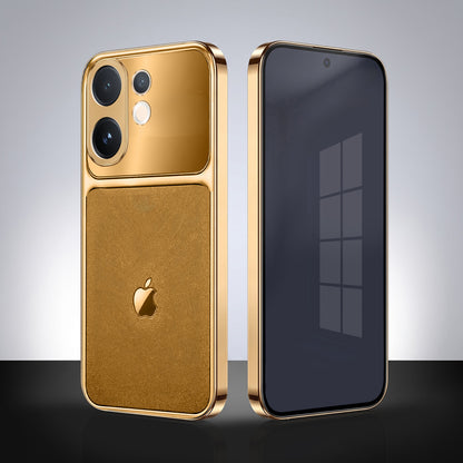 Vivo V60 5G Royal Touch Apple Gold Electroplated Glass Phone Back Case