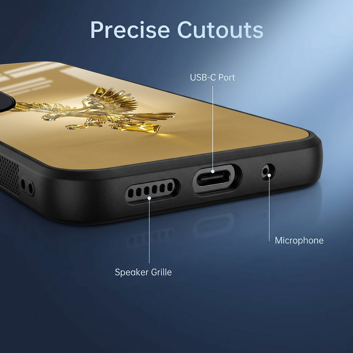 Vivo V40 Pro 5G Golden Eagle Acrylic Glass Back Case