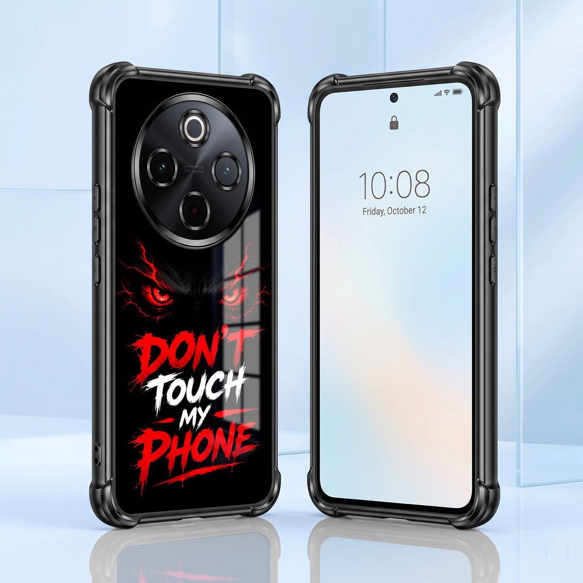 Vivo T4 5G Don't Touch My Phone Airbags Printed Back Case