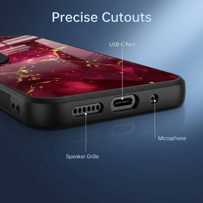 Vivo V40 Pro 5G Luxury Crimson Marble Acrylic Glass Back Case