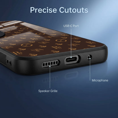 Vivo V40 Pro 5G Luxury Monogram Brown Acrylic Glass Back Case