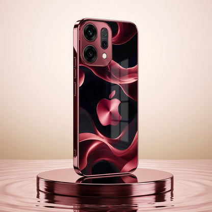 Oppo Reno 14 5G Wave Apple Burgundy Electroplated Glass Back Case