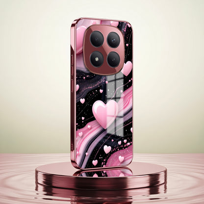 Redmi Note 15 Pro+ 5G Love Sparkle Pink Electroplated Glass Phone Back Case