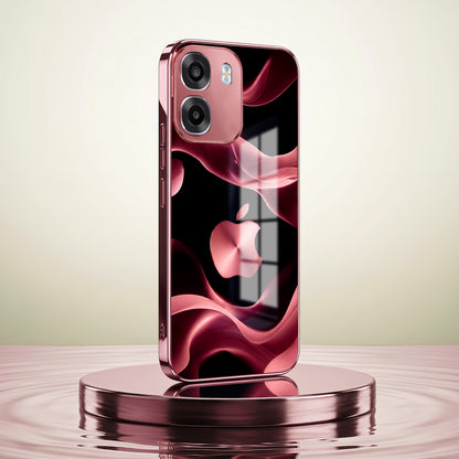Oppo K14 5G Luxury Wave Pink Electroplated Glass Phone Back Case