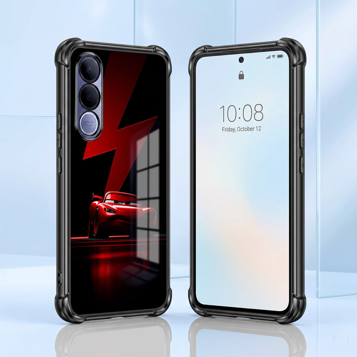 Vivo V70 FE 5G  Red Racing Car Airbags Printed Back Case