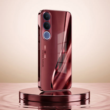 Vivo V70 FE 5G Infinity Energy Burgundy Electroplated Glass Back Case