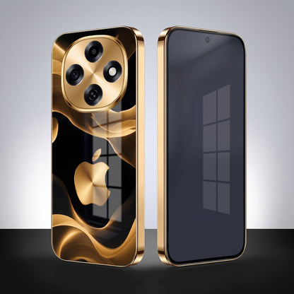 OPPO F31 Pro 5G Luxury Wave Gold Electroplated Glass Phone Back Case