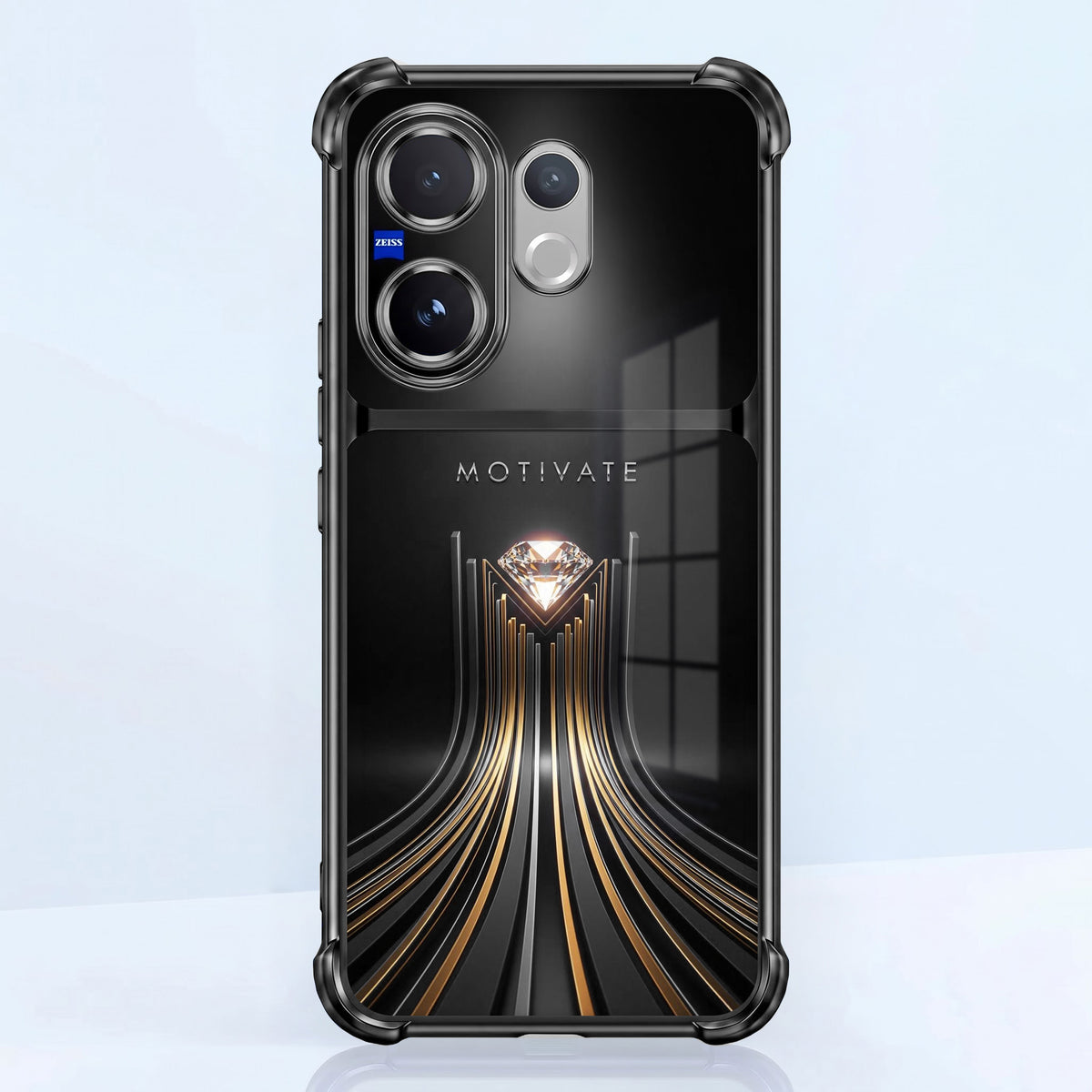 Vivo V60 5G Golden Path Motivation Dual-Tone Transparent Airbags Case